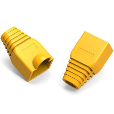 Κάλυμμα POWERTECH για βύσμα δικτύου RJ45 Cat 5&6 CAB-N284 κίτρινο 10τμχ