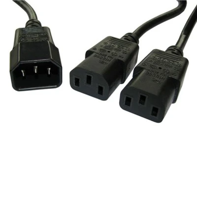 Καλώδιο τροφοδοσίας POWERTECH CAB-P008 F/2xM (3pin) μήκους 1.5m