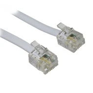 Καλώδιο Τηλεφώνου RJ11 6P4C POWERTECH 5m λευκό χρώμα
