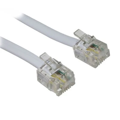 Καλώδιο Τηλεφώνου RJ11 6P4C POWERTECH 10m γκρι χρώμα