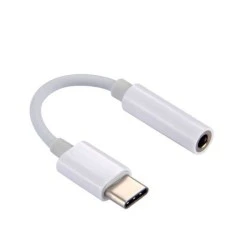 Καλώδιο λευκό USB Type-C αρσενικό σε 3.5mm Jack θηλυκό POWERTECH CM119B