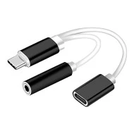 Αντάπτορας POWERTECH CAB-UC030 USB-C σε USB-C & 3.5mm θηλυκό