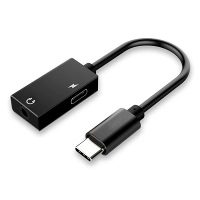 Αντάπτορας POWERTECH CAB-UC053 USB-C σε USB-C & 3.5mm 0.11m