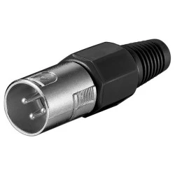 Βύσμα μικρόφωνου POWERTECH CAB-V034 XLR 3 Pin μαύρο
