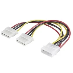 Καλώδιο ρεύματος POWERTECH CAB-W004 IDE F σε 2x IDE M 20cm