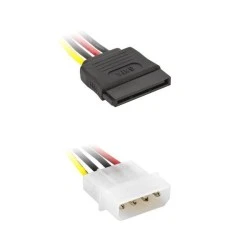 Καλώδιο POWERTECH CAB-W011 SATA 15pin F σε IDE 4pin M 15cm