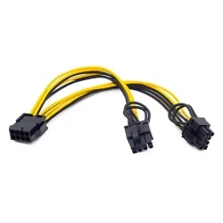 Καλώδιο POWERTECH CAB-W035 EPS 12V 8pin (F) σε 2x PCIe 8pin (6+2) 20cm
