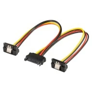 Καλώδιο POWERTECH CAB-W040 SATA 15pin αρσενικό σε 2x 15pin θηλυκό 90°