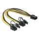 Καλώδιο POWERTECH CAB-W044 PCIe 6pin σε 2x 8pin 30cm