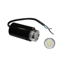 Φωτιστικό σποτ - ψείρα διαδρόμου 0.4W 230V 45° ψυχρό λευκό φως στεγανό IP54 με 6led