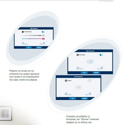 Χειριστήριο αφής 7   χρυσό Wi-Fi για χειρισμό & έλεγχο συσκευών Smart Home Master SD-LCD