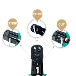 Πρέσσα τηλεφωνική μεταλλική CP-376N T/PRO SKIT για φισάκια OPEN TYPE για 8P8C, 6P6C, 6P4C, 6P2C