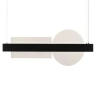 Κρεμαστό φωτιστικό LED 20W θερμό φως 3000k 2150Lm μαύρο μεταλλικό και ακρυλικό