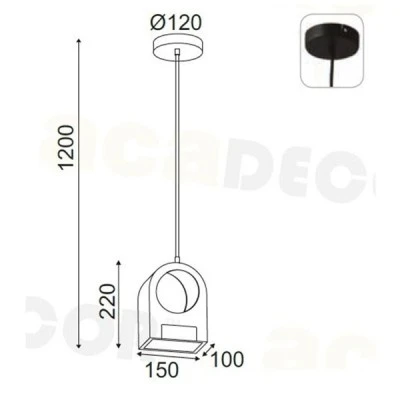 Φωτιστικό οροφής κρεμαστό LED 10W θερμό φως 3000k 800Lm ξύλο και ακρυλικό 15x10xH120cm