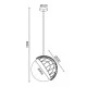 Κρεμαστό διακοσμητικό φωτιστικό 1ΧΕ27 D33xh120cm Rattan γυάλινο σε λευκό χρώμα