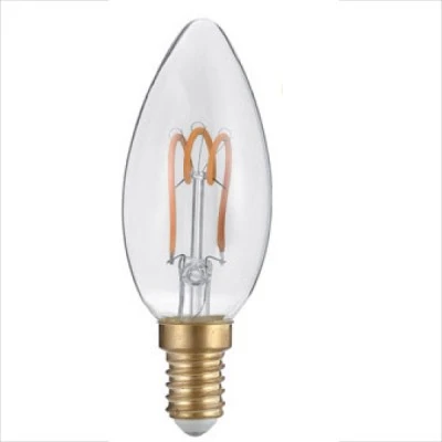 Λάμπα led Filament κεράκι με ντουί Ε14 3W 230V 2700k θερμό λευκό φως 220lm 30000h Λάμπα led Filament κεράκι με ντουί Ε14 3W 230V 2700k θερμό λευκό φως 220lm 30000h