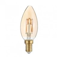 Λάμπα led Filament κεράκι μελί με ντουί Ε14 3W 230V 2700k θερμό λευκό φως 200lm 30000h