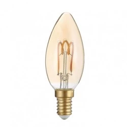 Λάμπα led Filament κεράκι μελί με ντουί Ε14 3W 230V 2700k θερμό λευκό φως 200lm 30000h