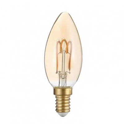 Λάμπα led Filament κεράκι μελί με ντουί Ε14 3W 230V 2700k θερμό λευκό φως 200lm 30000h