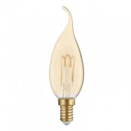 Λάμπα led Filament κεράκι με μύτη μελί Ε14 3W 230V 2700k θερμό λευκό φως 200lm 30000h