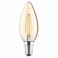 Λάμπα led filament κεράκι  Ε14 5W 230V 2700k θερμό λευκό φως 400lm με δυνατότητα ρύθμισης της έντασης φωτός & μελί κάλυμμα
