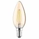 Λάμπα led filament κεράκι  Ε14 5W 230V 2700k θερμό λευκό φως 400lm με δυνατότητα ρύθμισης της έντασης φωτός & μελί κάλυμμα