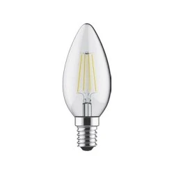 Λάμπα led filament κεράκι Ε14 5W 230V 2700k θερμό λευκό φως 440lm με δυνατότητα ρύθμισης της έντασης φωτός & διάφανο κάλυμμα