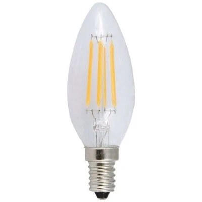 Λάμπα Led Filament κεράκι E14 6W ενδιάμεσο φως 4000k 230V AC 560lm δέσμης 360° ντιμαριζόμενη