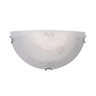 Απλίκα τοίχου Φ300mm γυάλινη με κρυσταλλιζέ design μονόφωτη για λάμπα με ντουί Ε27