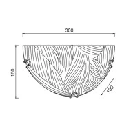 Απλίκα τοίχου Φ300mm γυάλινη με κρυσταλλιζέ design μονόφωτη για λάμπα με ντουί Ε27