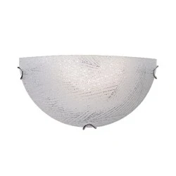 Απλίκα τοίχου Φ300mm γυάλινη με κρυσταλλιζέ design μονόφωτη για λάμπα με ντουί Ε27