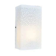 Απλίκα τοίχου γυάλινη ορθογώνια 130x240mm με αμμοβολή μονόφωτη για λάμπα με ντουί Ε27