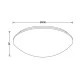 Φωτιστικό οροφής Φ430mm από λευκό plexiglass για 3 λάμπες με ντουί Ε27