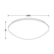 Φωτιστικό οροφής Φ350mm από λευκό plexiglass για 2 λάμπες με ντουί Ε27