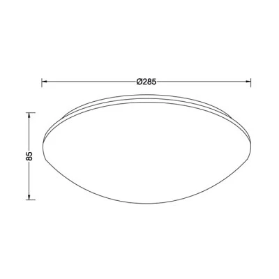 Πλαφονιέρα οροφής Φ285mm από λευκό plexiglass μονόφωτη για λάμπα με ντουί Ε27 Πλαφονιέρα οροφής Φ285mm από λευκό plexiglass μονόφωτη για λάμπα με ντουί Ε27