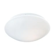 Πλαφονιέρα οροφής Φ285mm από λευκό plexiglass μονόφωτη για λάμπα με ντουί Ε27
