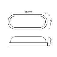 Επίτοιχο φωτιστικό LED 20W 230VAC θερμό φως 3000k 1700lm δέσμης 110° λευκό εξωτερικού χώρου IP65