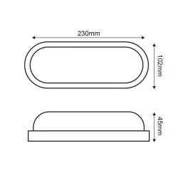 Επίτοιχο φωτιστικό LED PC 20W ενδιάμεσο φως 4000k 1750lm δέσμης 110° εξωτερικού χώρου IP65