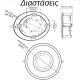 Μεταλλική βάση στήριξης Hikvision  DS-1227ZJ-DM32 για τοποθέτηση κάμερας Dome εντός ψευδοροφής