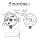 Μεταλλική βάση–κουτί συνδέσεων Hikvsion DS1280ZJSD11 για επίτοιχη τοποθέτηση καμερών mini speed dome