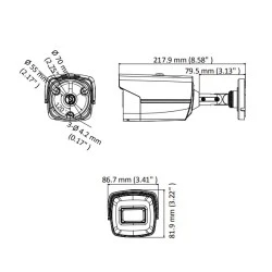 Αναλογική κάμερα Bullet HD DS-2CE16U7T-IT3F 3.6mm 4in1 με υπέρυθρο φωτισμό Smart IR ως 60m
