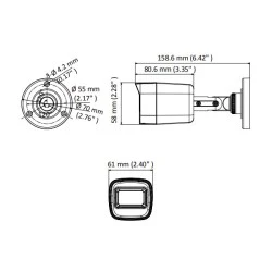 Αναλογική κάμερα Bullet HD DS-2CE16U7T-ITF 2.8mm 4in1 με υπέρυθρο φωτισμό Smart IR ως 30m