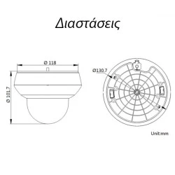 Δικτυακή μικροσκοπική κάμερα Speed Dome 2MP Hikvision DS-2DE2A204IW-DE3 EasyIP 3.0 εμβέλειας ως 20m