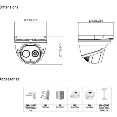 Δικτυακή θερμική κάμερα HIKVISION DS-2TD1217-2/V1 Dome 2 φακών 1080p 2MP εξωτερικού χώρου IP67 Δικτυακή θερμική κάμερα HIKVISION DS-2TD1217-2/V1 Dome 2 φακών 1080p 2MP εξωτερικού χώρου IP67