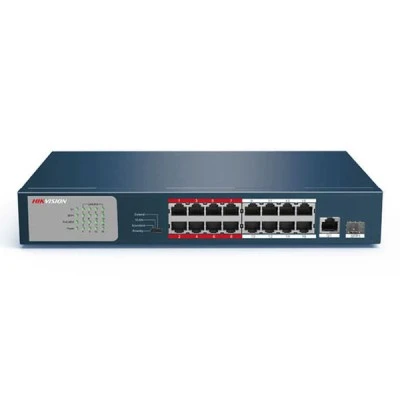 Switch Hikvision DS-3E0318P-E/M Unmanaged L2 PoE+ με 17 Θύρες Gigabit (1Gbps) Ethernet & 1 SFP θύρα