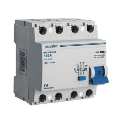 Διακόπτης διαρροής RCCB τετραπολικός 4x100A 30mA 4M A-Type