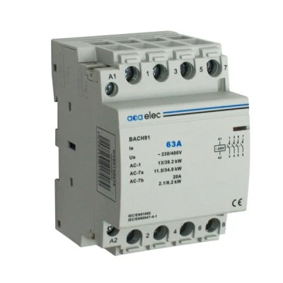 Ρελέ ράγας τριπολικός 63A 4NO 230/400V 