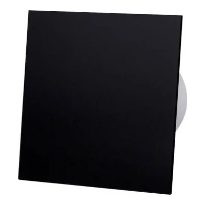 Πρόσοψη-πάνελ 175x175mm για εξαεριστήρα Airoxy drim γυάλινη σε μαύρο ματ χρώμα 01-174 
