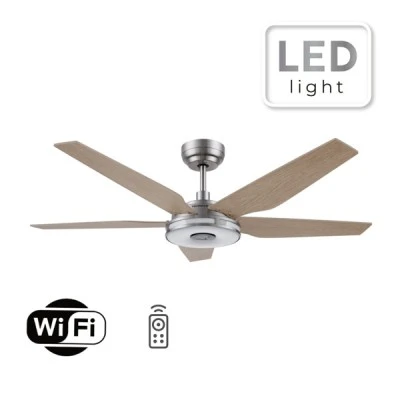 Ανεμιστήρας οροφής Telemax Φ142cm με WI-Fi 10 επιλογές ταχύτητας led φωτισμό λειτουργία αντιστροφής και τηλεχειριστήριο 
