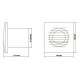 Εξαεριστήρας μπάνιου EUROPLAST E100G χρυσό Φ100 19W 100m3/h 230V επίτοιχης τοποθέτησης